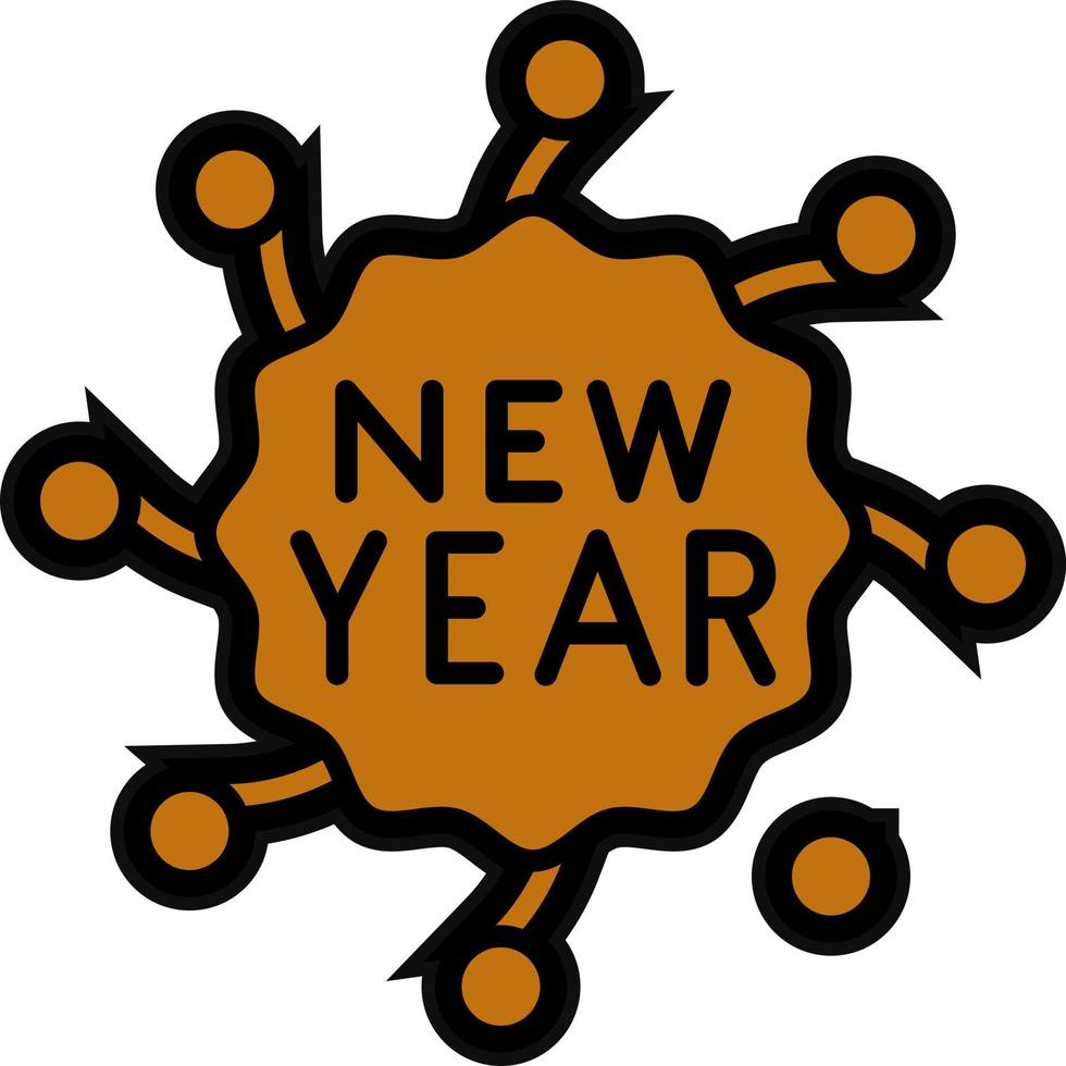 Happy New Year Vector Icon Design