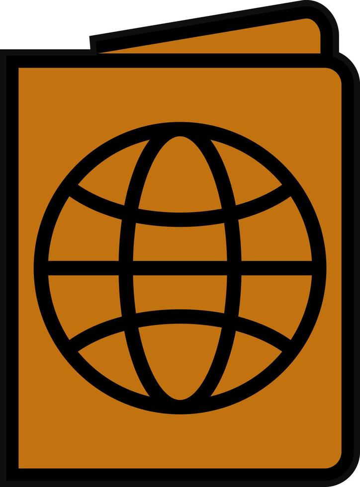 diseño de icono de vector de pasaporte