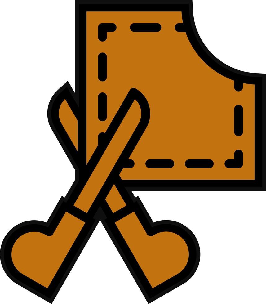 Cutting Clothes Vector Icon Design