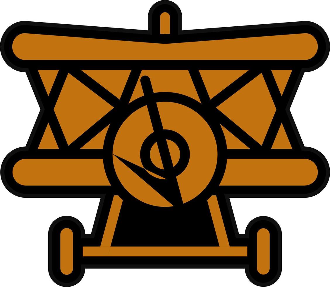Biplane Vector Icon Design
