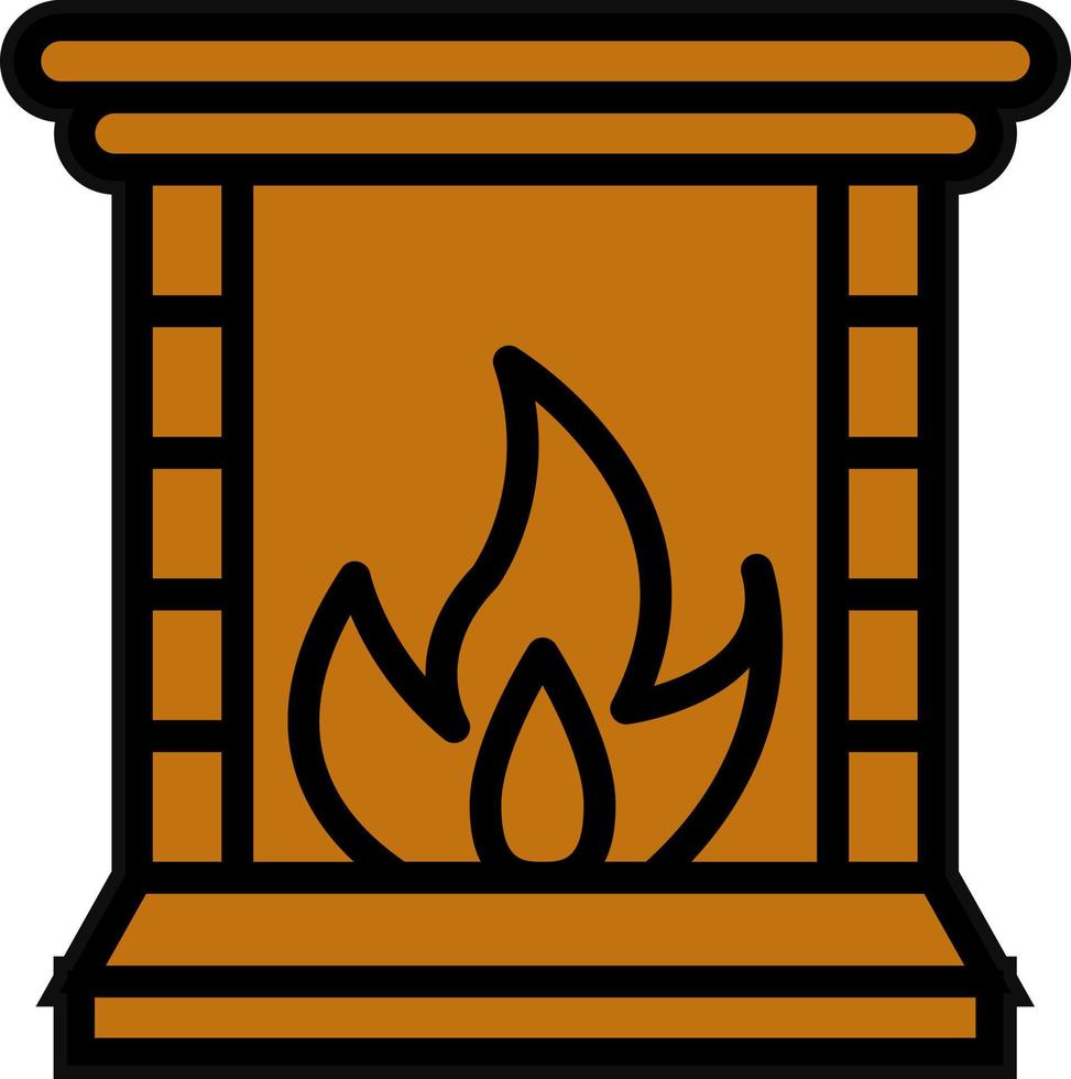 diseño de icono de vector de chimenea