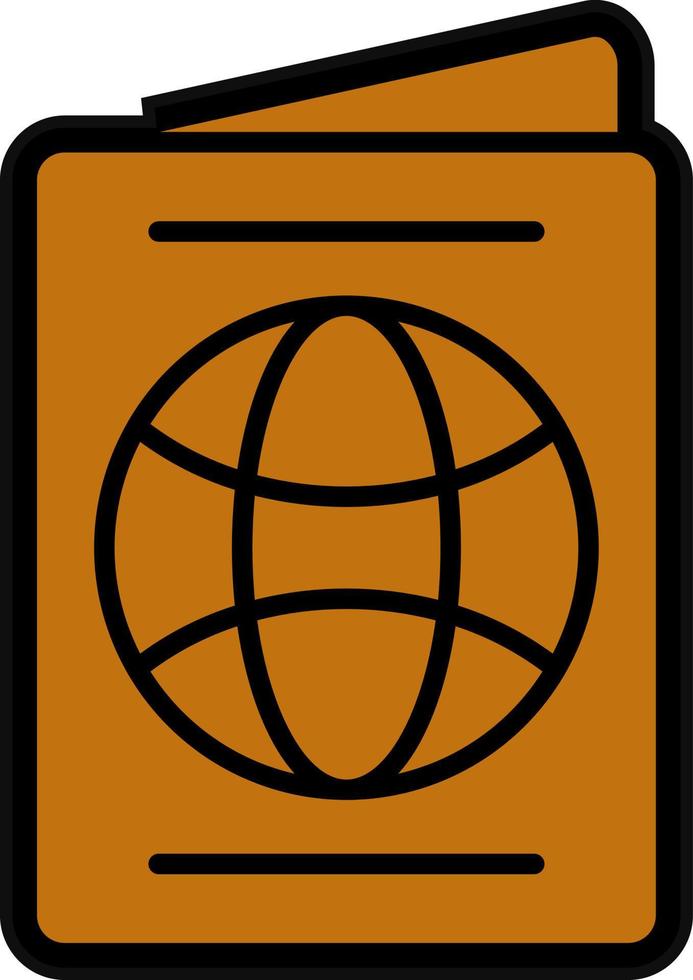 diseño de icono de vector de pasaporte