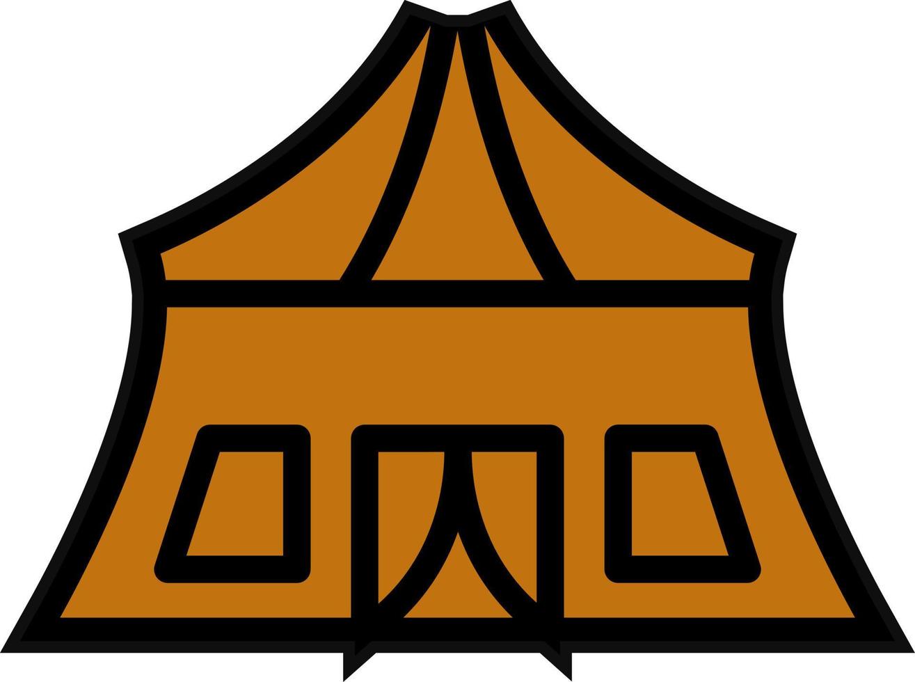 Army Tent Vector Icon Design