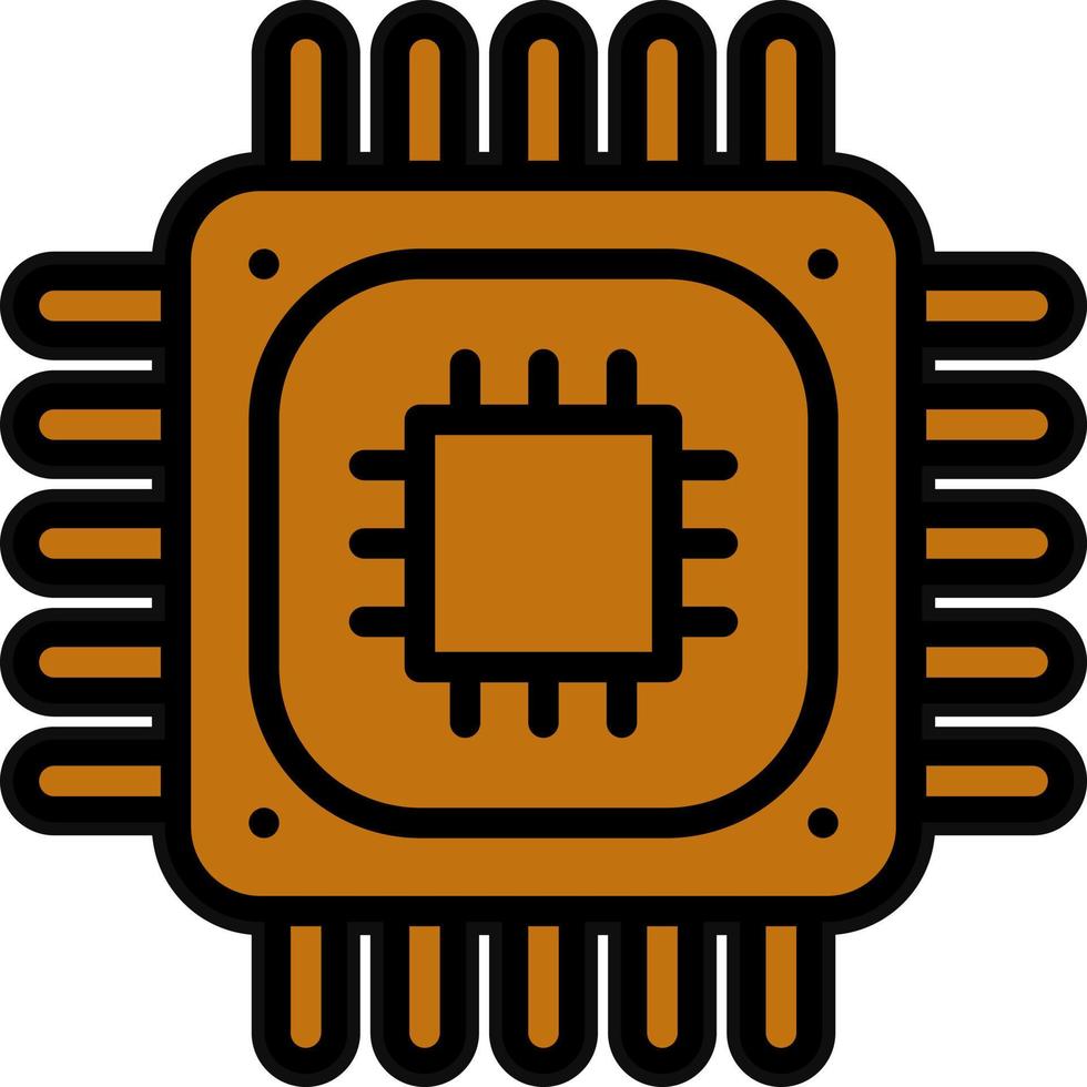 CPU Processor Vector Icon Design