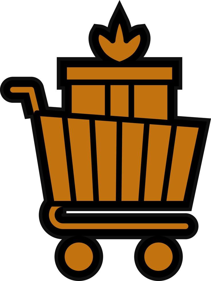 Package Trolley Vector Icon Design