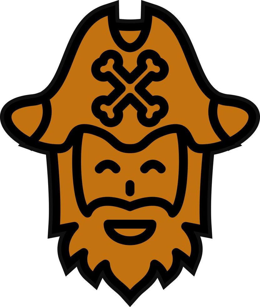 Pirate Beard Vector Icon Design