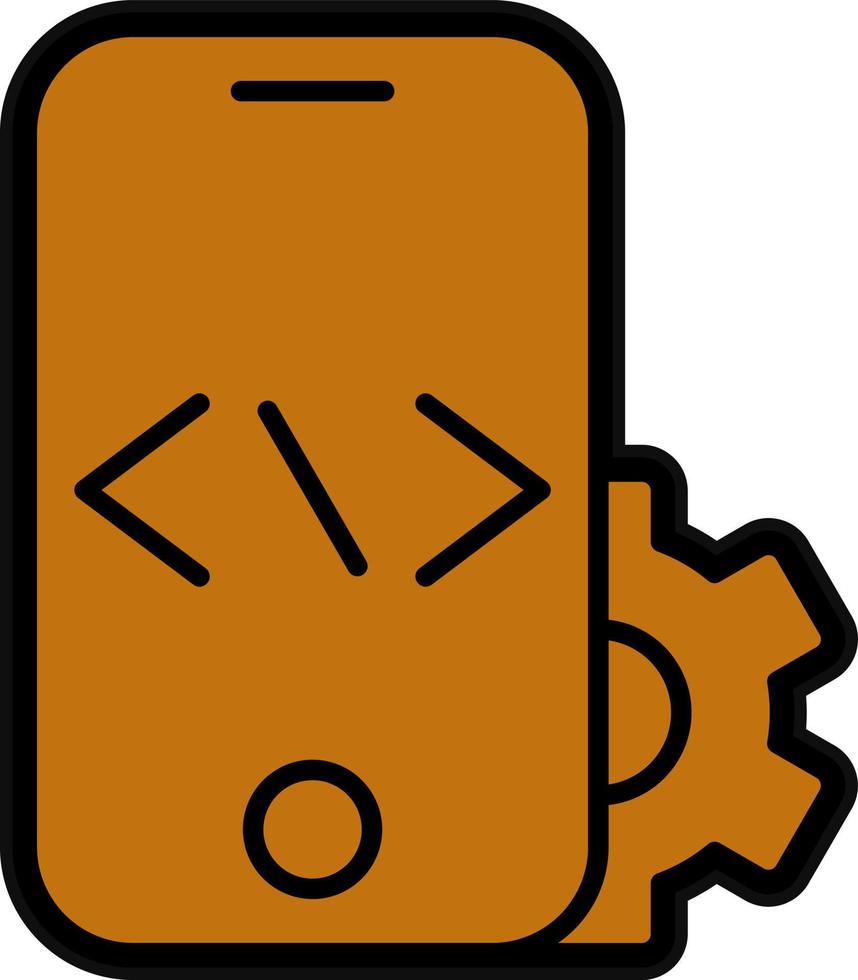 Mobile Coding Vector Icon Design