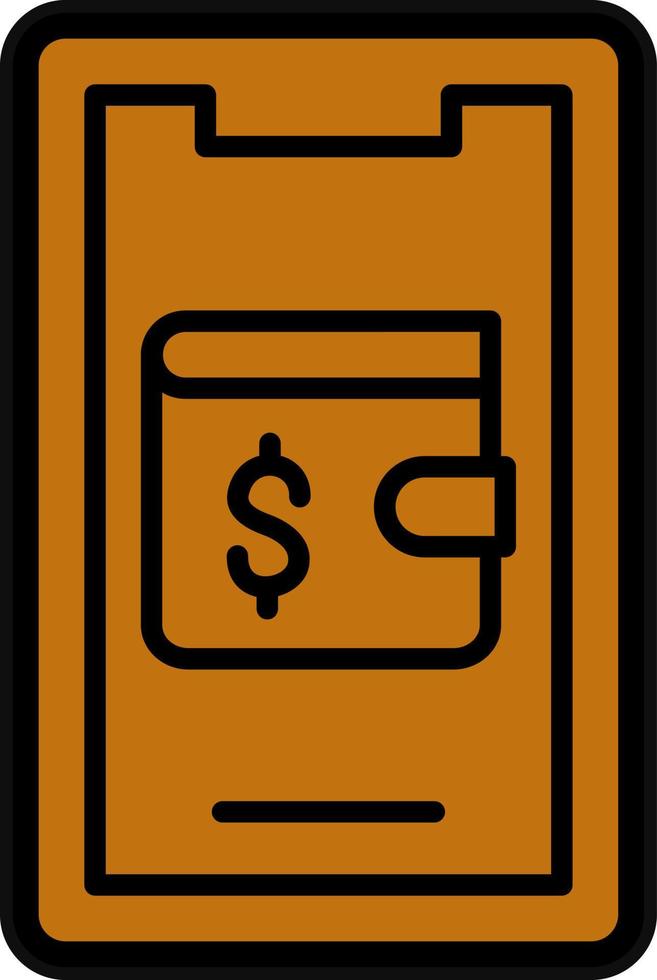 Mobile Wallet Vector Icon Design