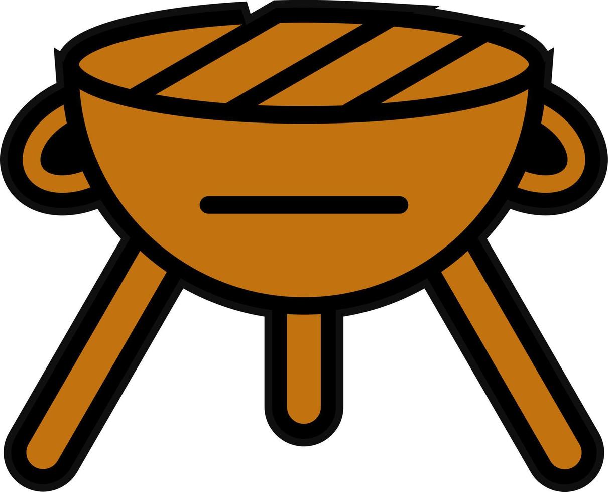 BBQ Grill Vector Icon Design