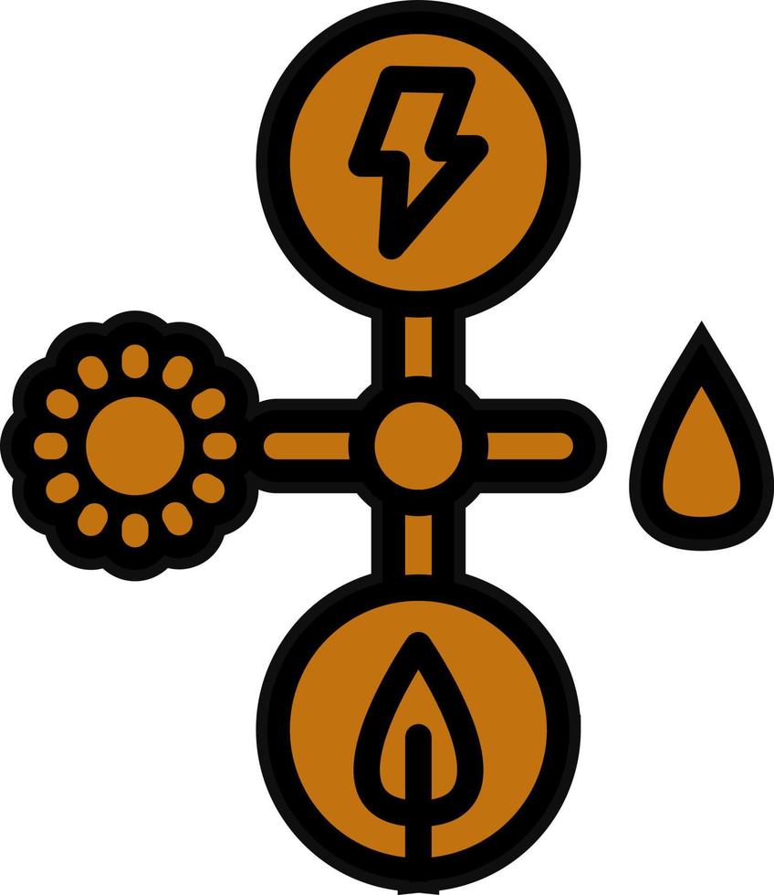 energía fuentes vector icono diseño