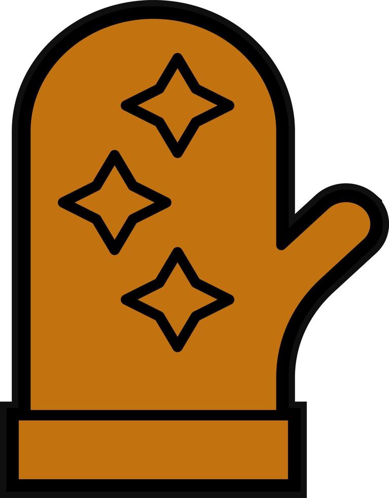 Oven Mitt Vector Icon Design