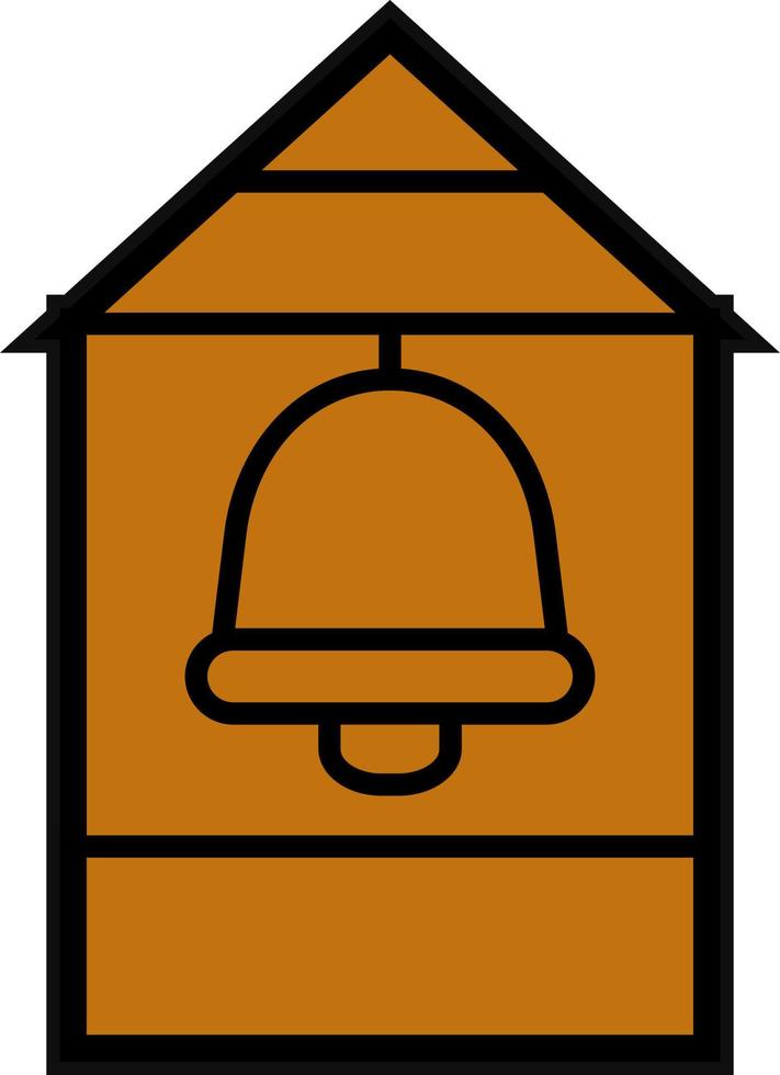 Bell Tower Vector Icon Design