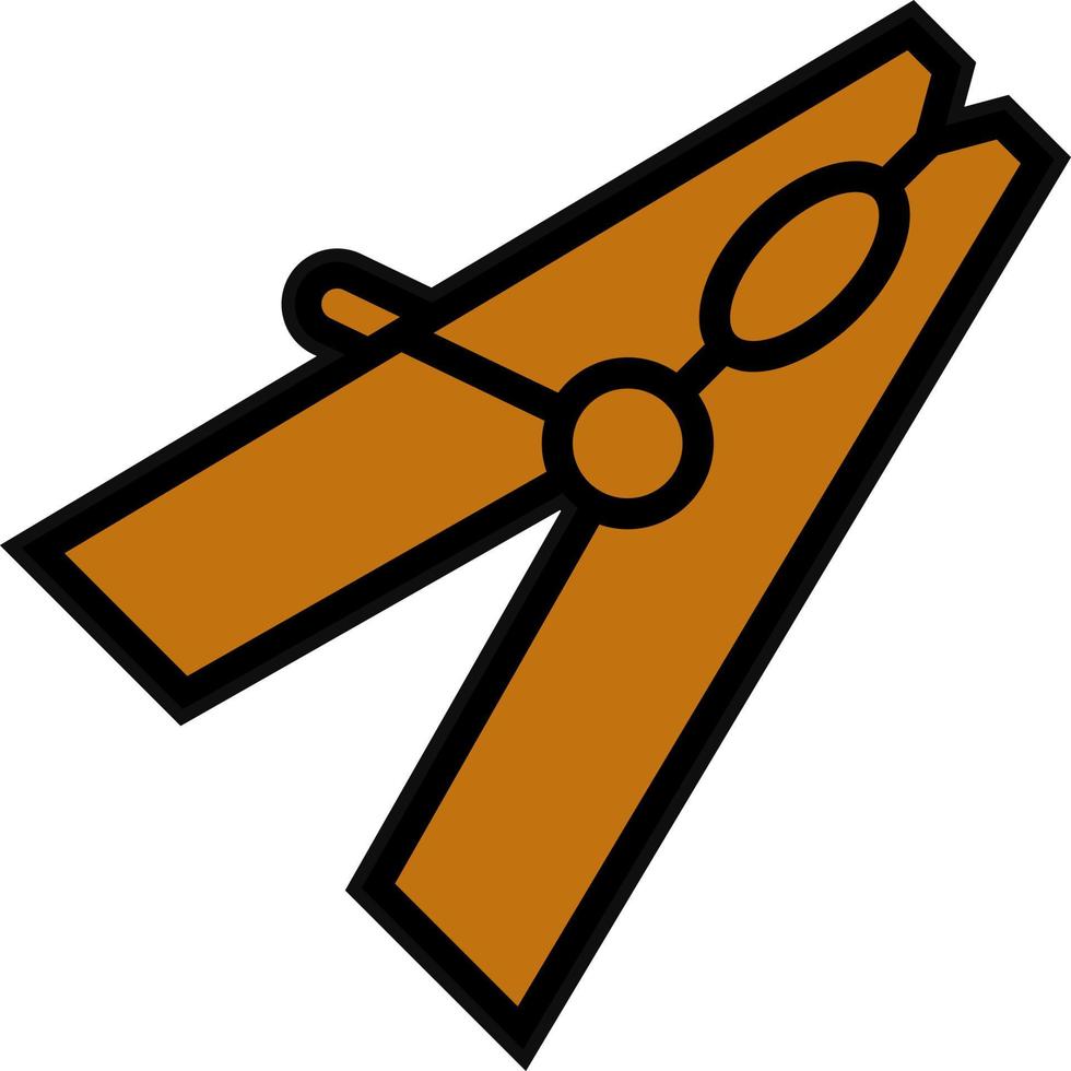 Clothes Pin Vector Icon Design