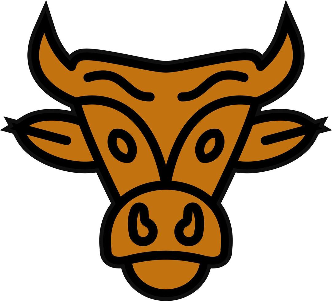 Bull Skull Vector Icon Design