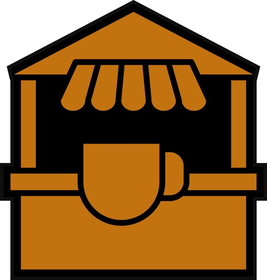 Tea Stall Vector Icon Design