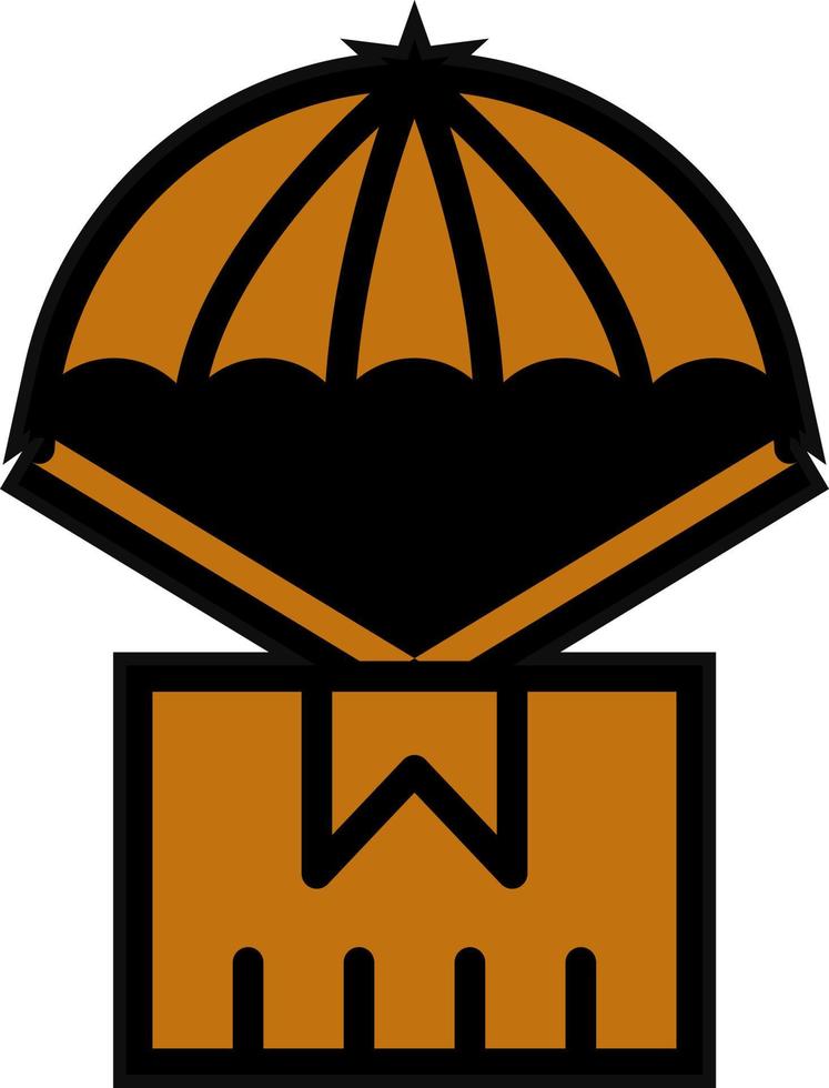 Parachute Delivery Vector Icon Design