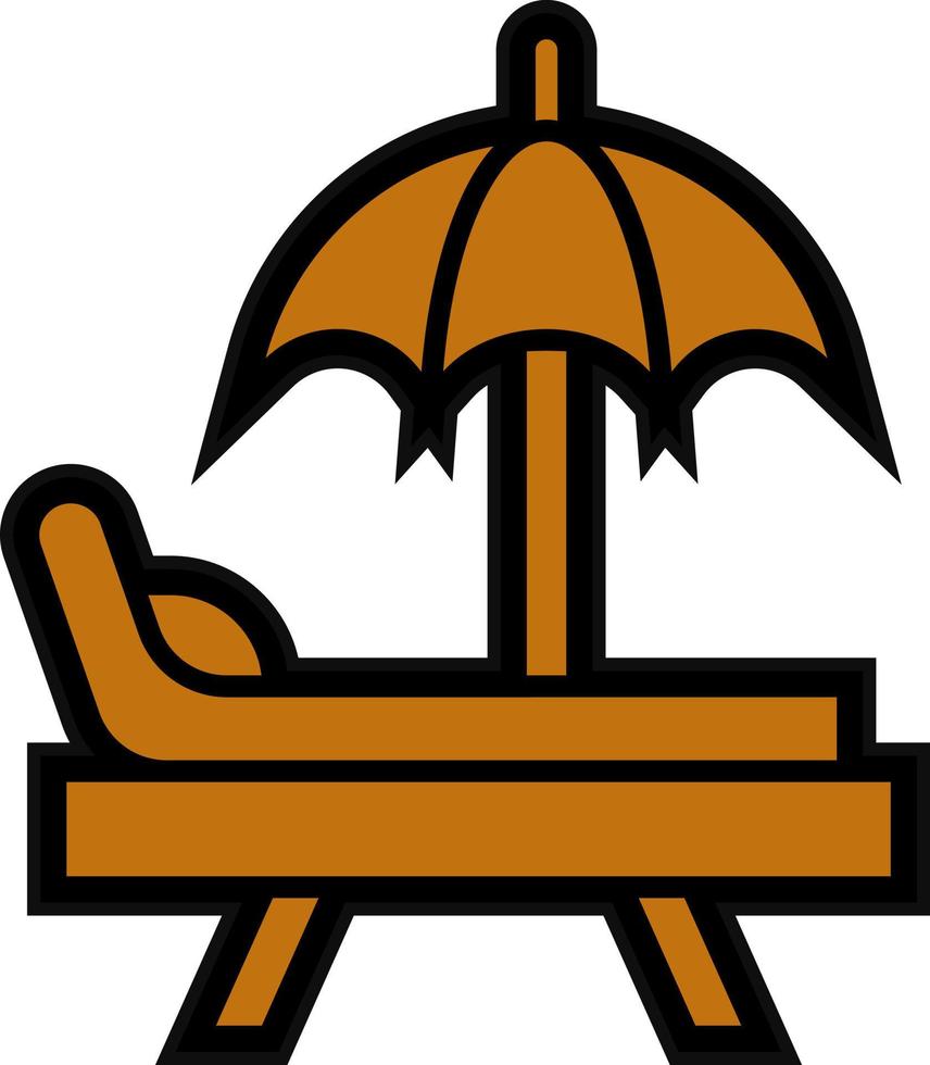 Beach Chair Vector Icon Design