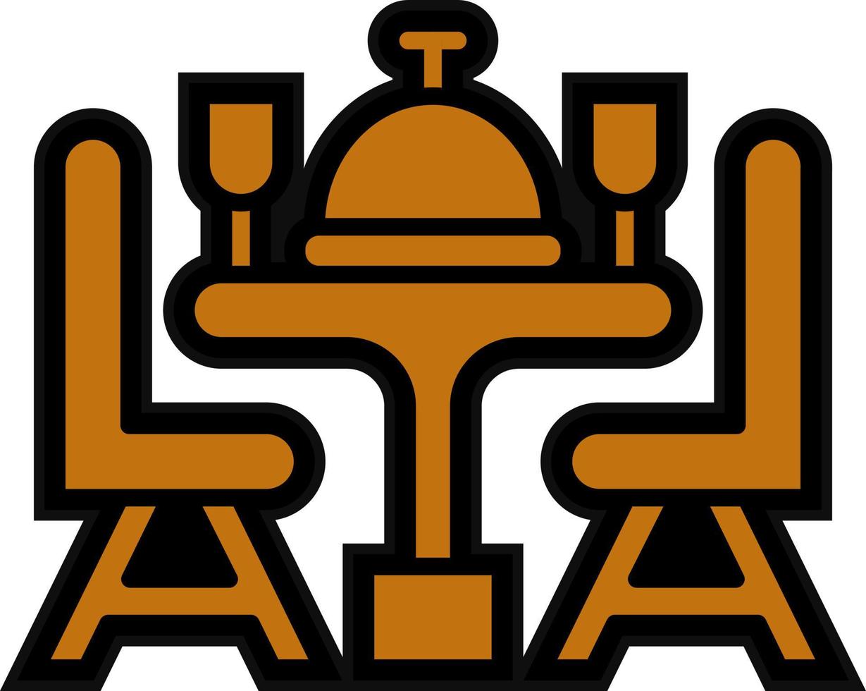 Dining Table Vector Icon Design
