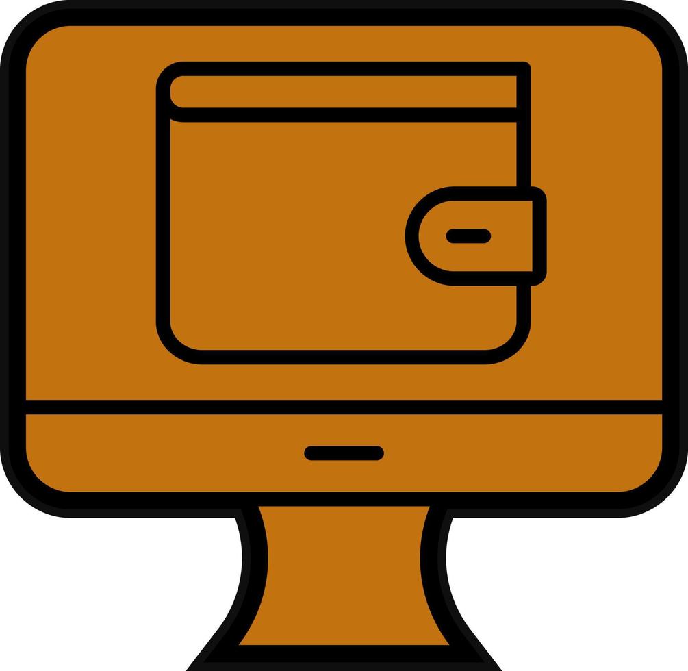 Online Wallet Vector Icon Design