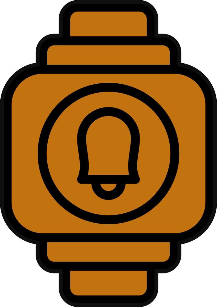 Smartwatch Alarm Vector Icon Design