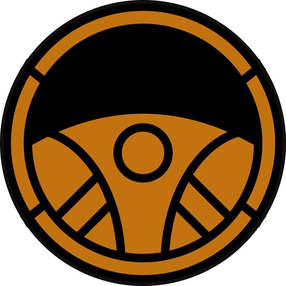 Steering Wheel Vector Icon Design