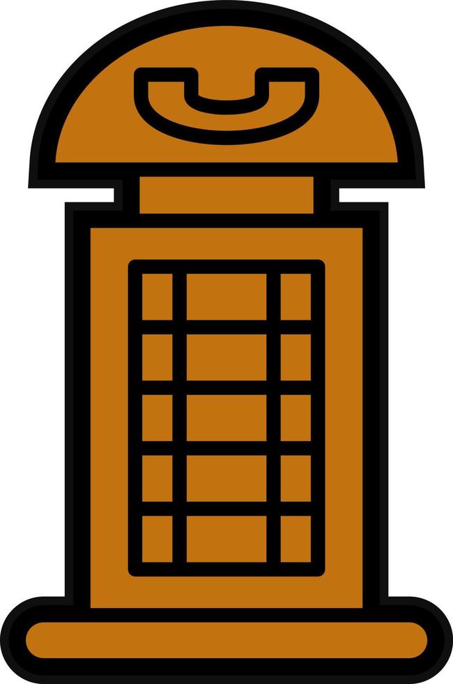 Phone Booth Vector Icon Design
