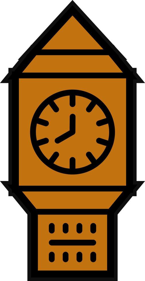 Clock Tower Vector Icon Design