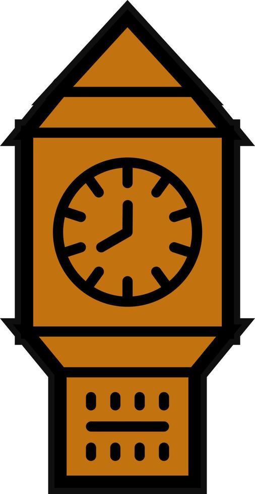 reloj torre vector icono diseño