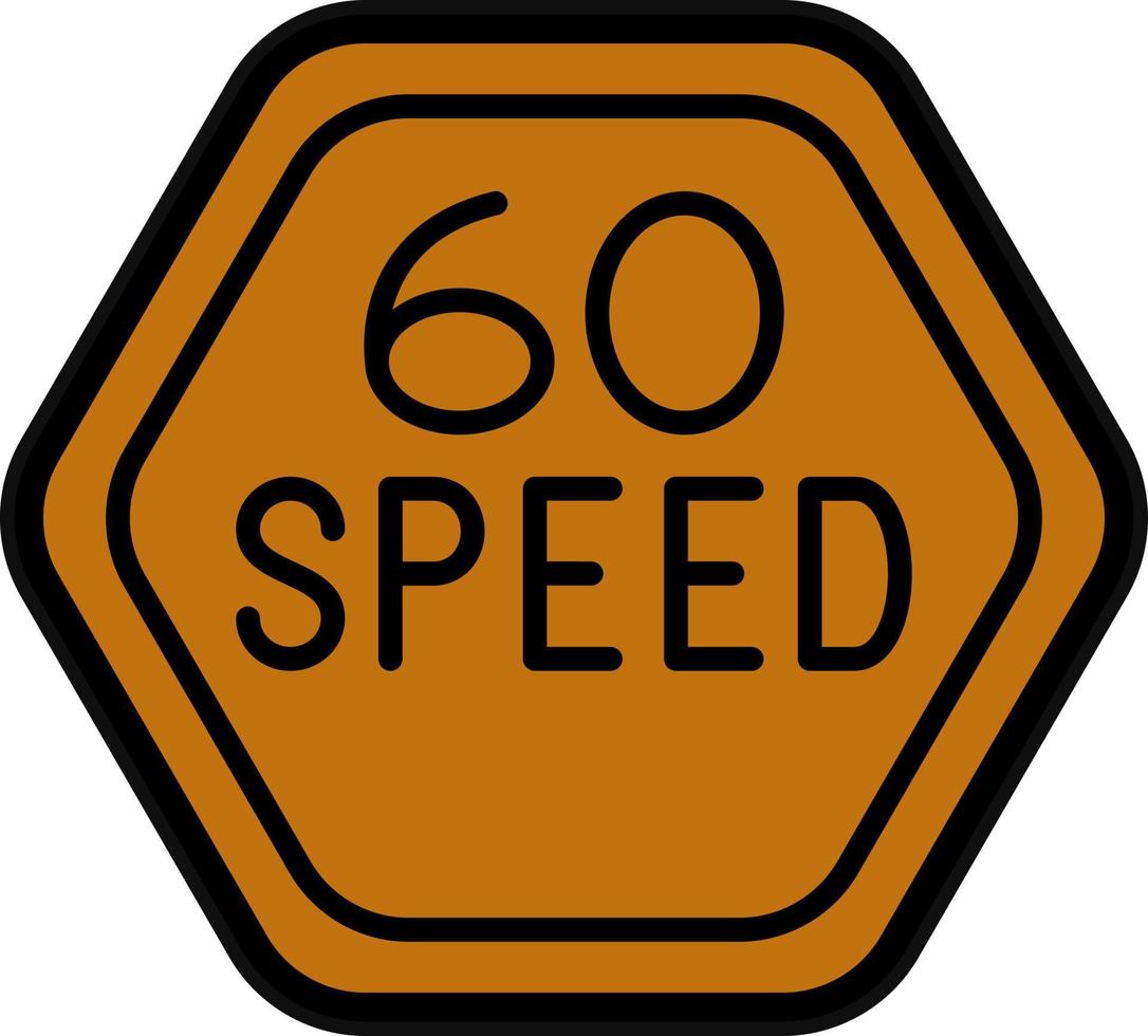 Speed Limit Vector Icon Design