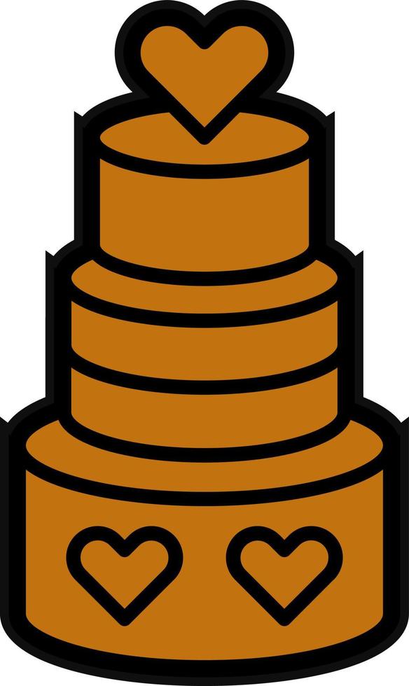 Wedding Cupcake Vector Icon Design