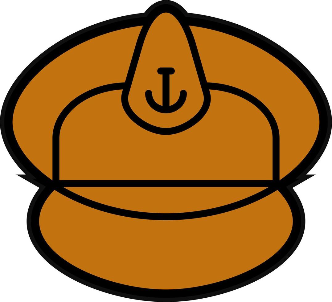 Captain Cap Vector Icon Design