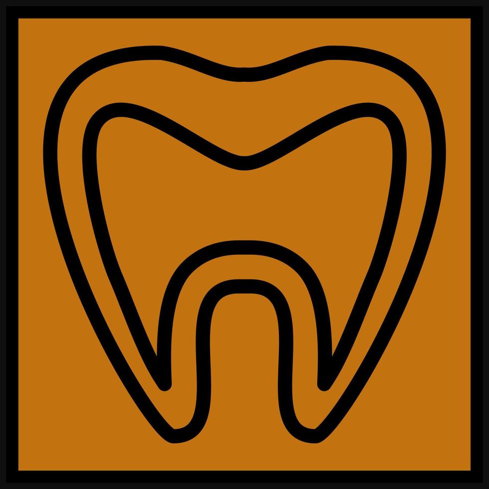 Tooth Xray Vector Icon Design