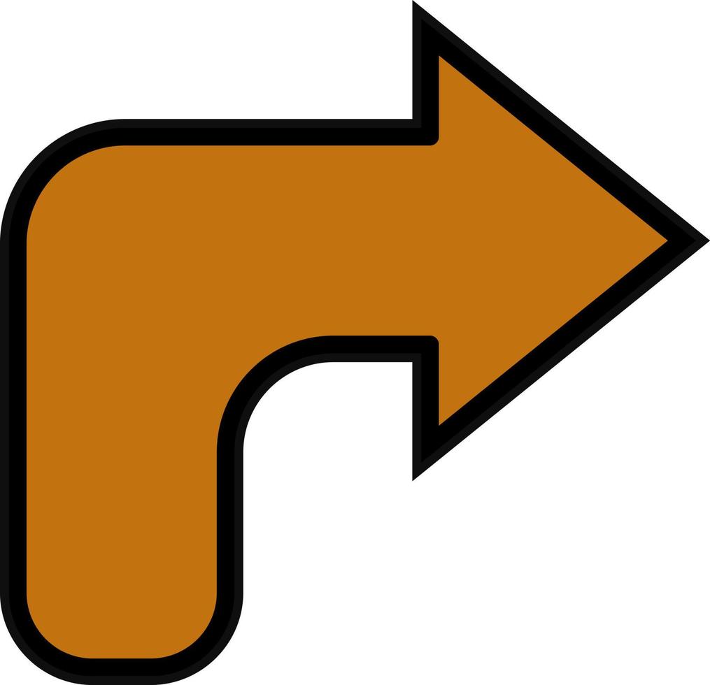 Turn Right Vector Icon Design