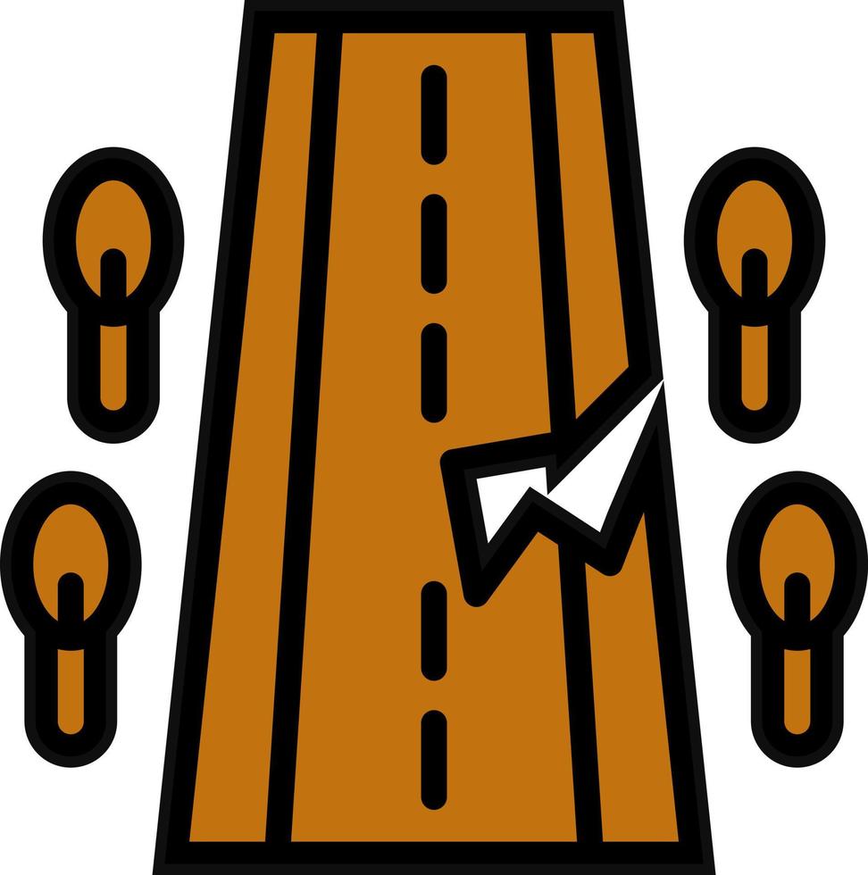 Road Crack Vector Icon Design