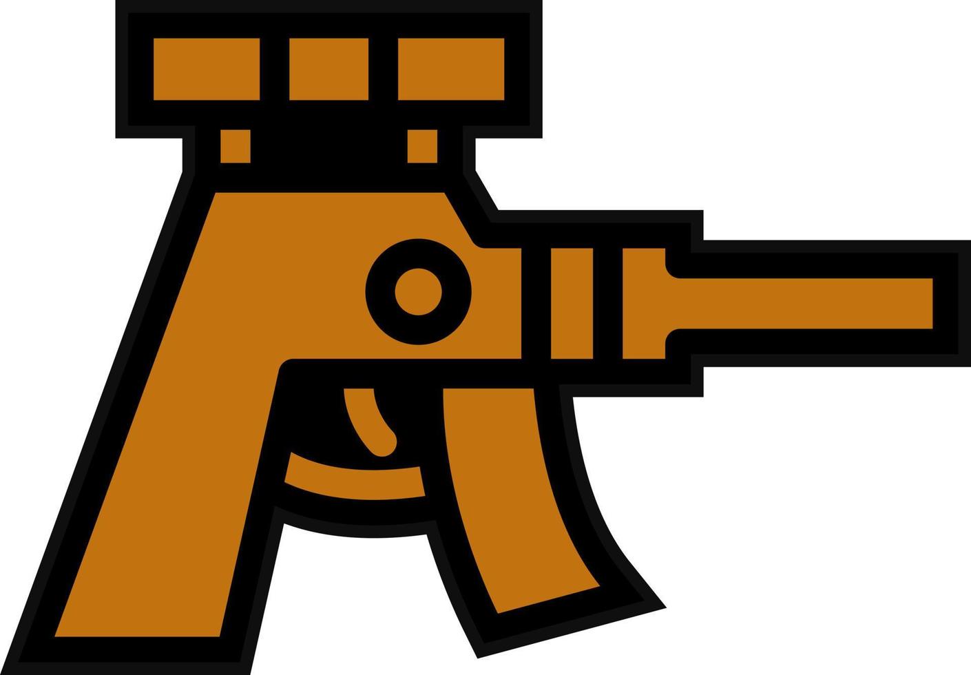 Sniper Rifle Vector Icon Design