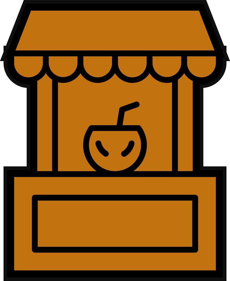 Drinks Stall Vector Icon Design