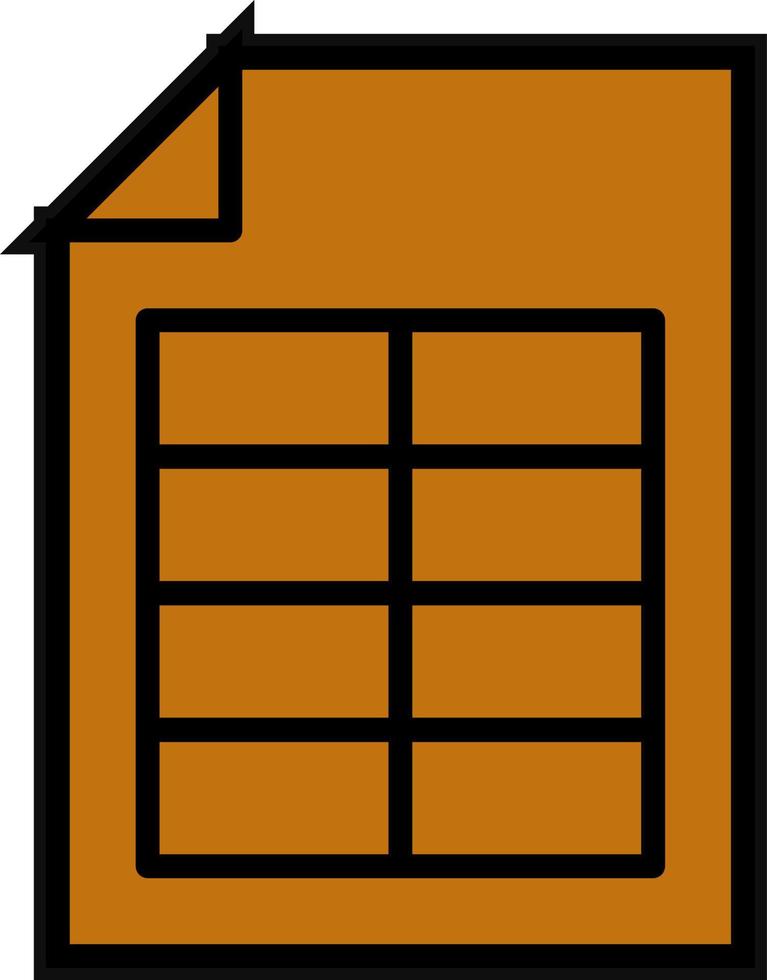 Spreadsheet Vector Icon Design