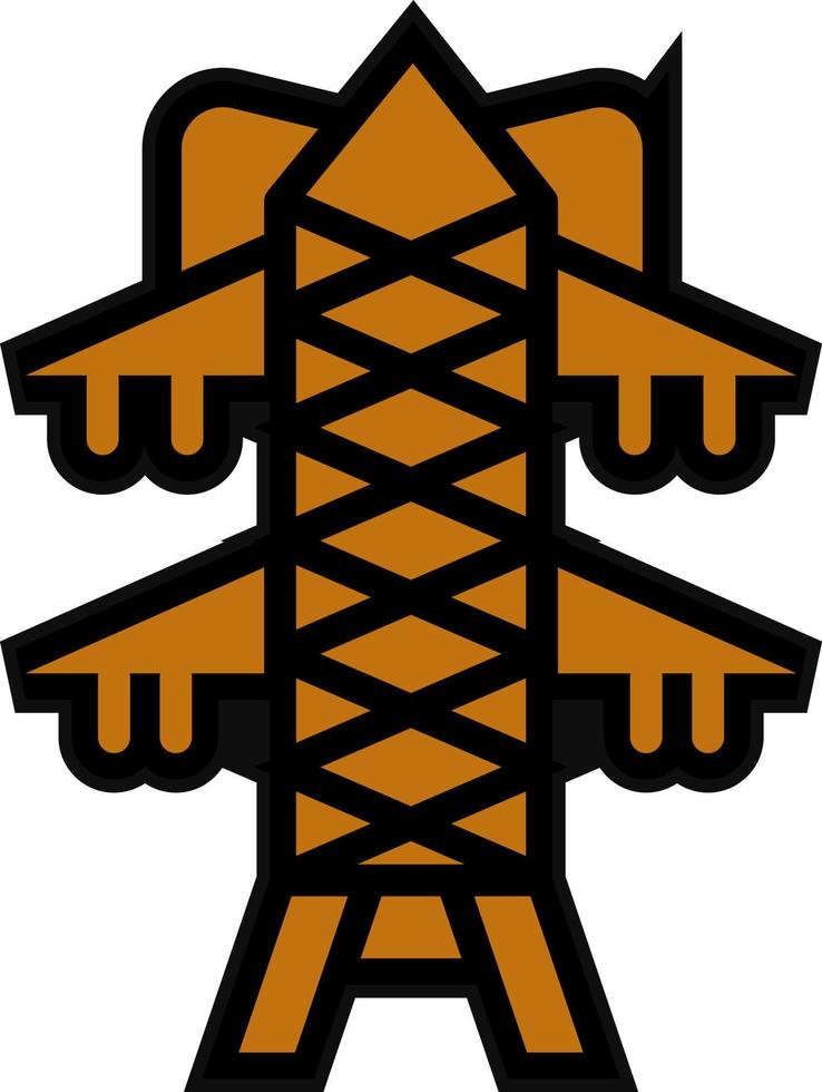 Transmission Tower Vector Icon Design