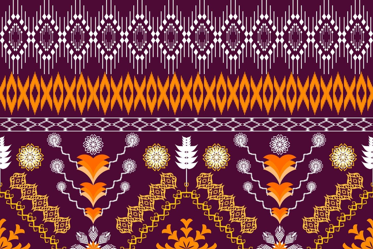Geometric ethnic oriental traditional art pattern.Figure tribal embroidery style.Design for ethnic background,wallpaper,clothing,wrapping,fabric,element,sarong,vector illustration vector
