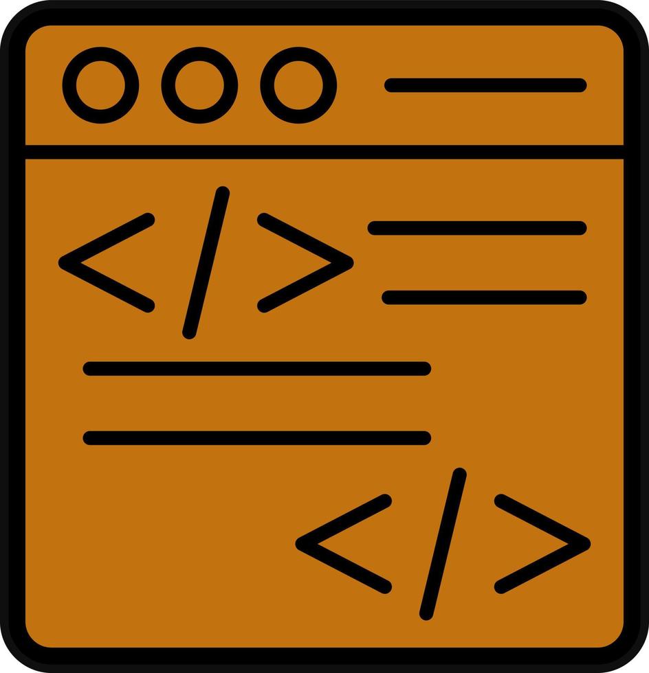 diseño de icono de vector de programación