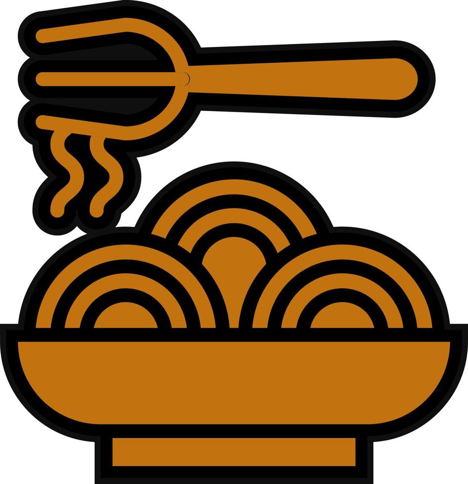 Spaguetti Vector Icon Design