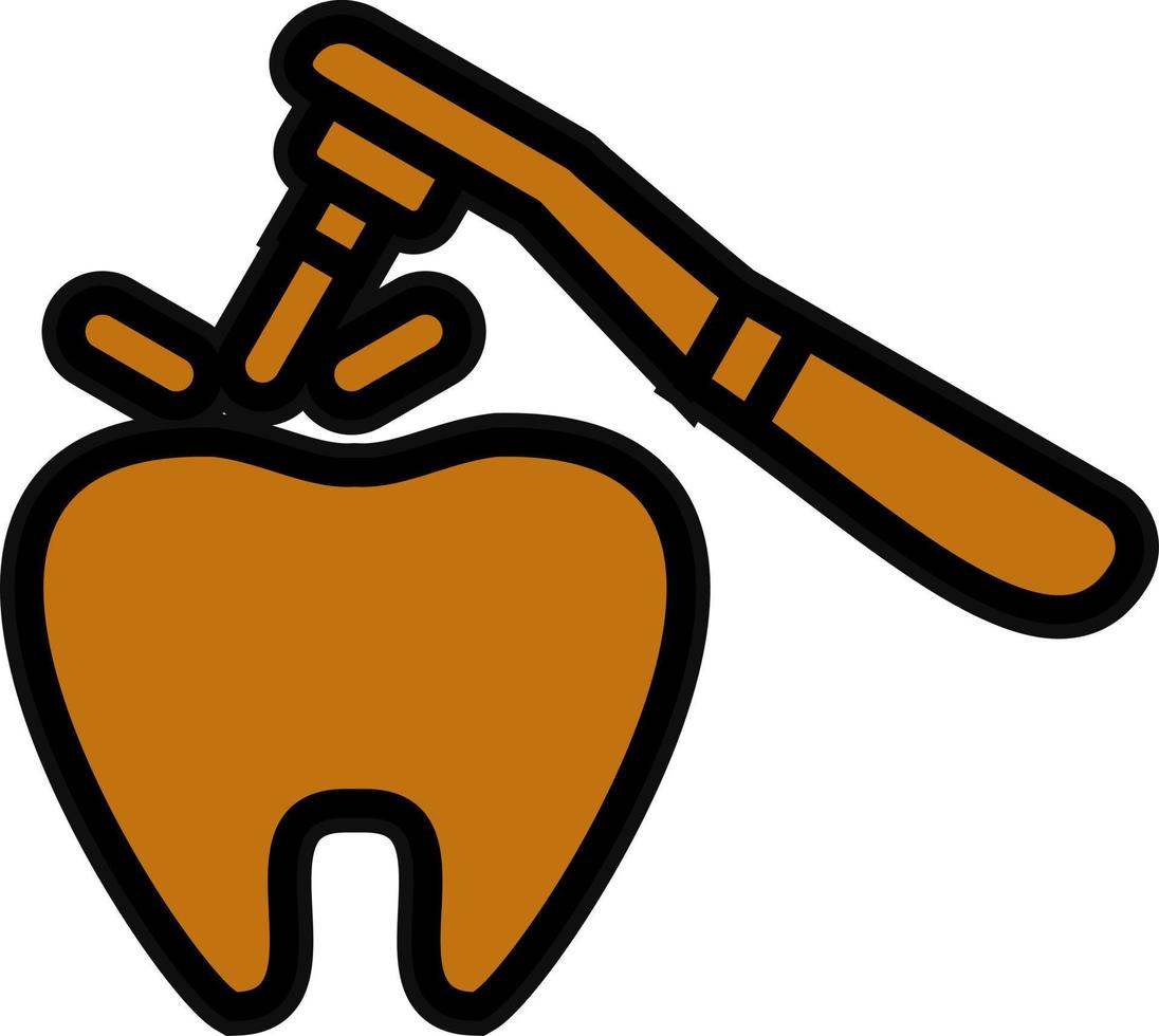 diente perforación vector icono diseño