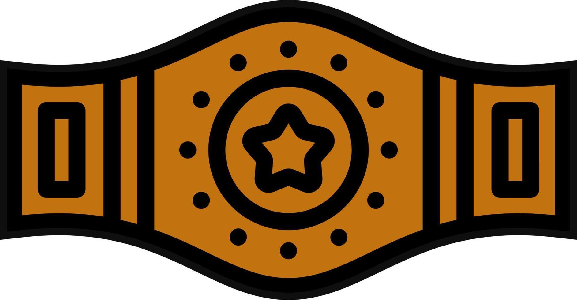 Champion Belt Vector Icon Design