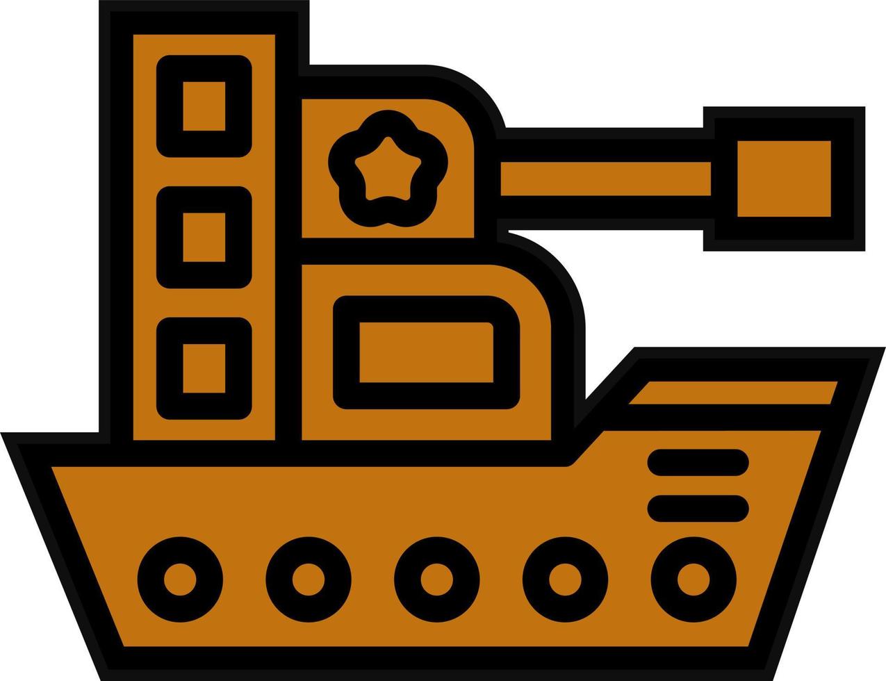 Army Ship Vector Icon Design