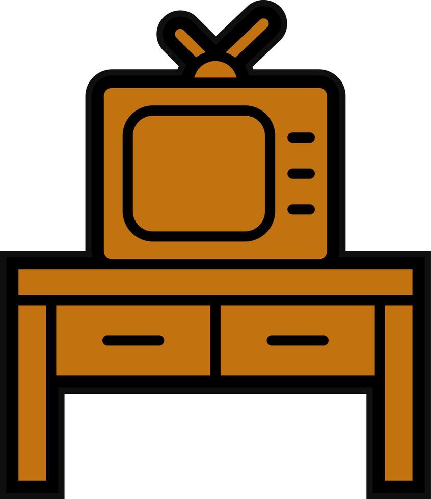 Tv Table Vector Icon Design