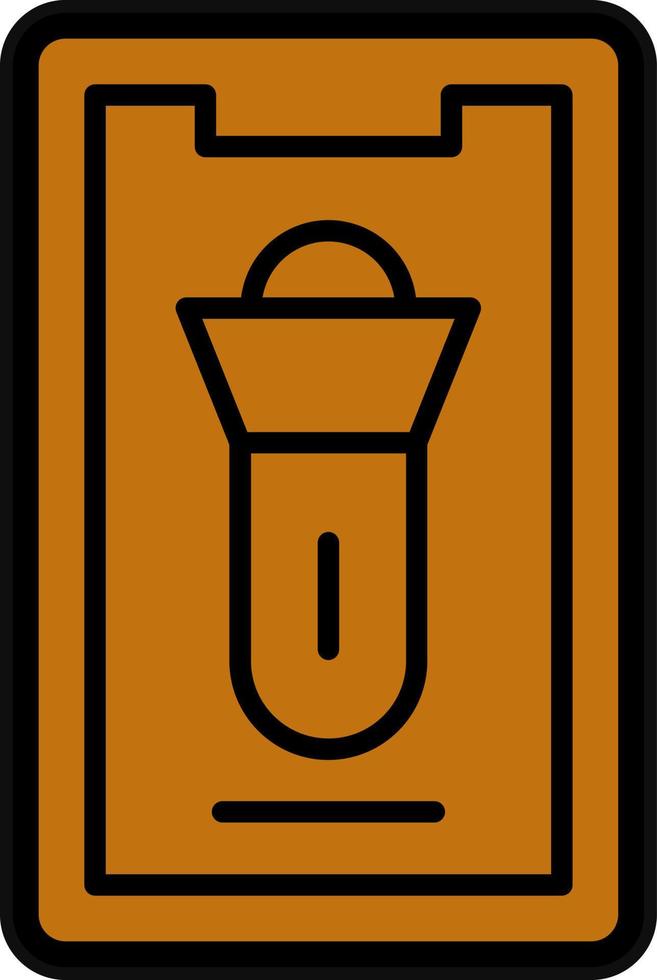 Mobile Torch Vector Icon Design