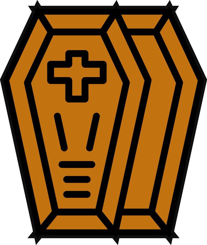 Coffin Vector Icon Design