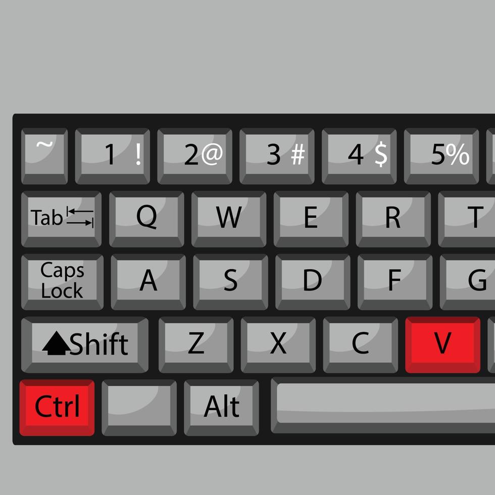 Combination of buttons to paste vector