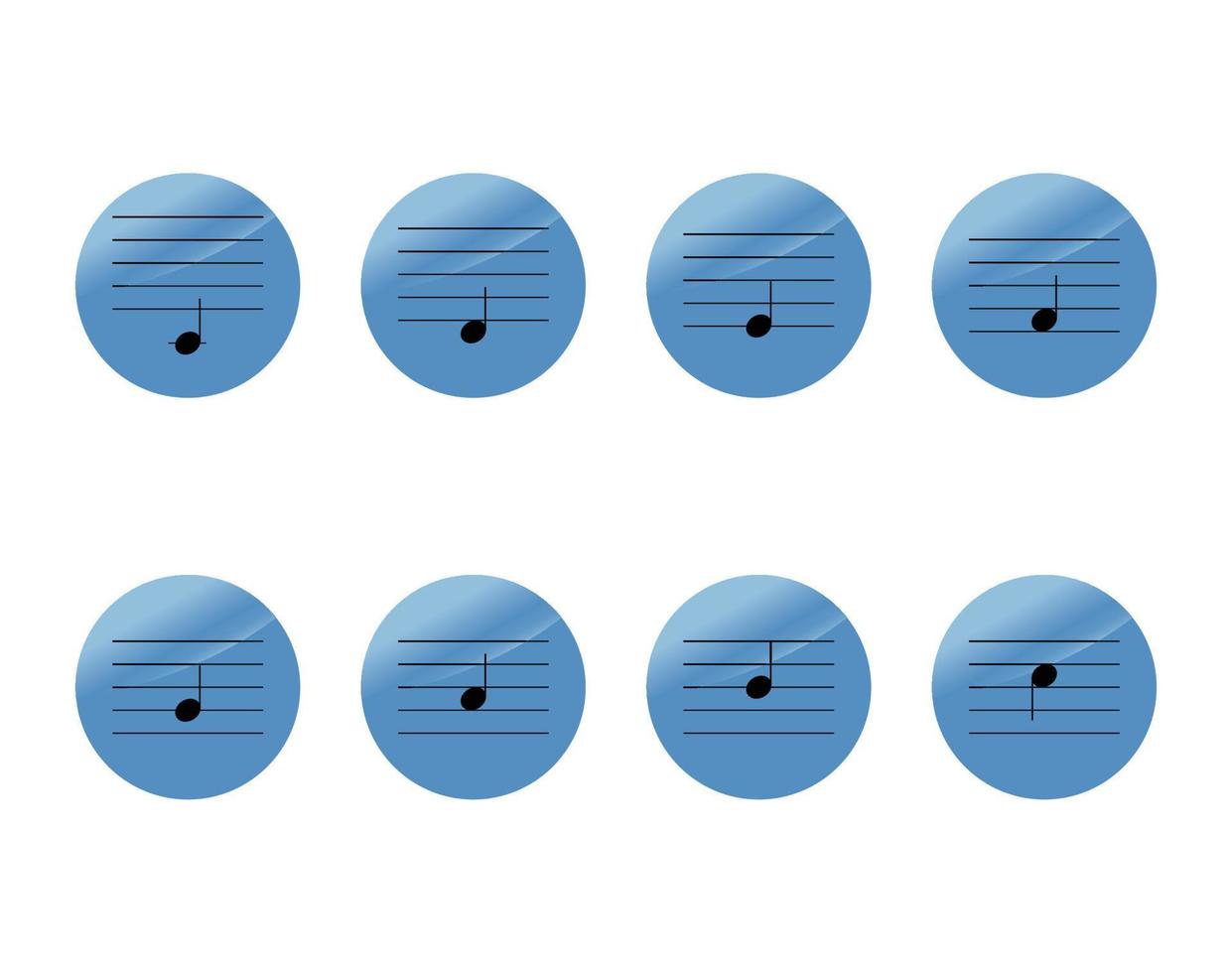 Set of music notes icons vector
