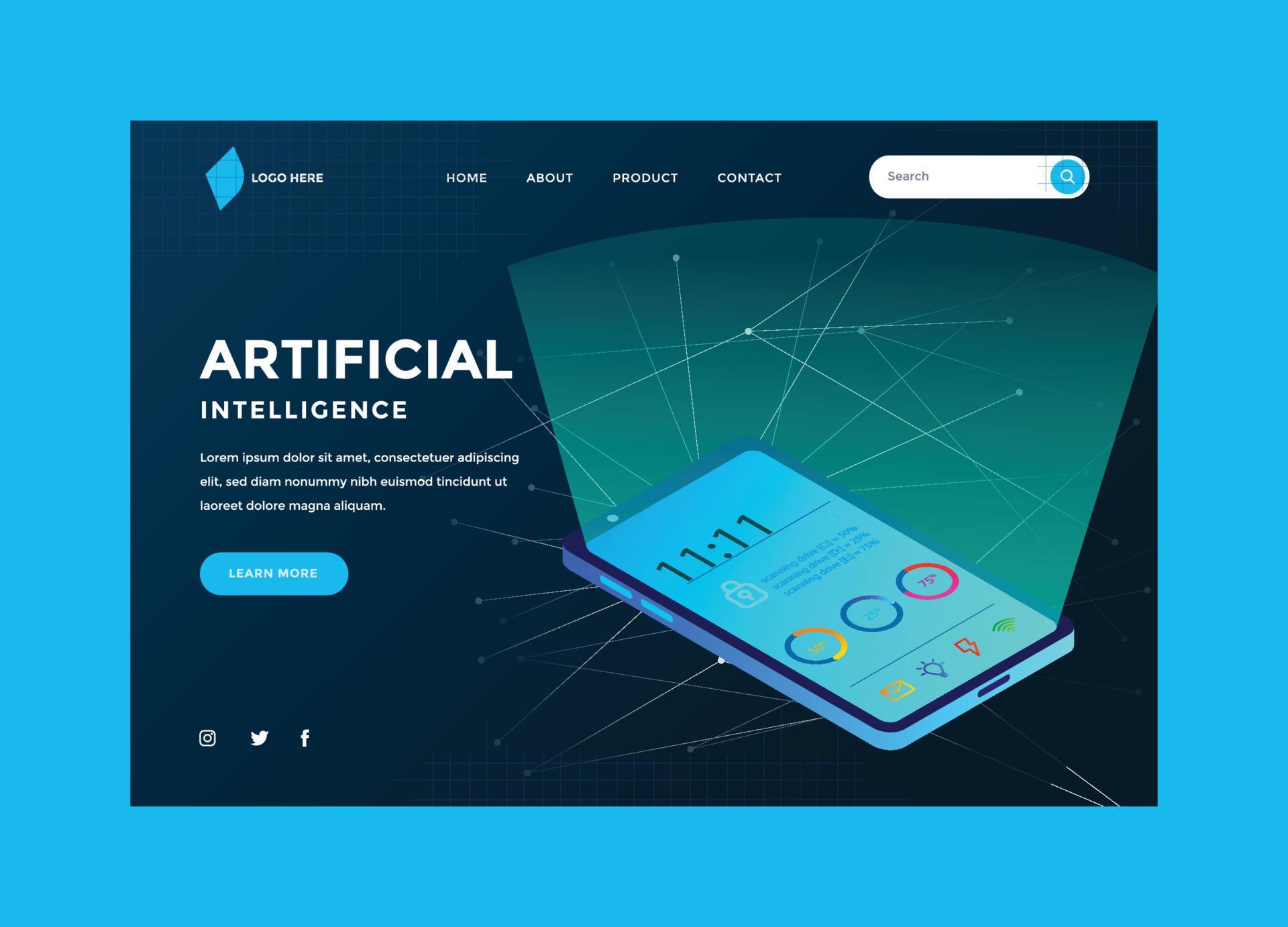 landing page design of technological company ui ux design 22931925